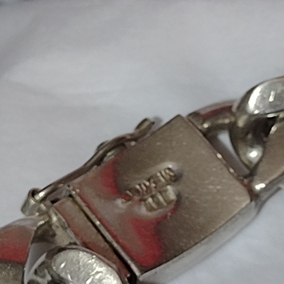 Rock Star ✨ ⭐ 9.83 Ounces of Pure Sterling Silver Heavy Cable Link ITALY - Picture 5 of 11